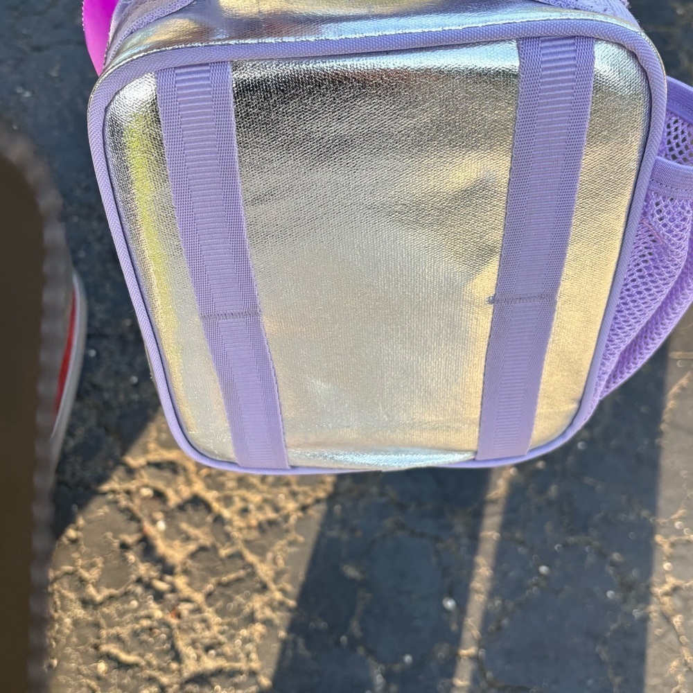 Pottery Barn Kids Mackenzie Silver Metallic Hearts Lunch Box - Picture 7 of 7